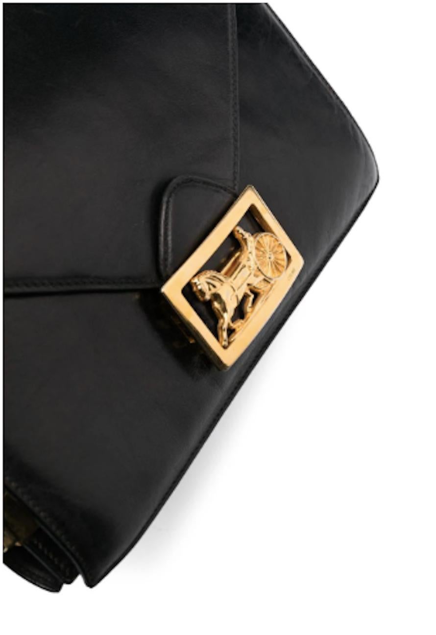 Celine Horsebit Box Black Shoulder Bag In Good Condition In Paris, FR