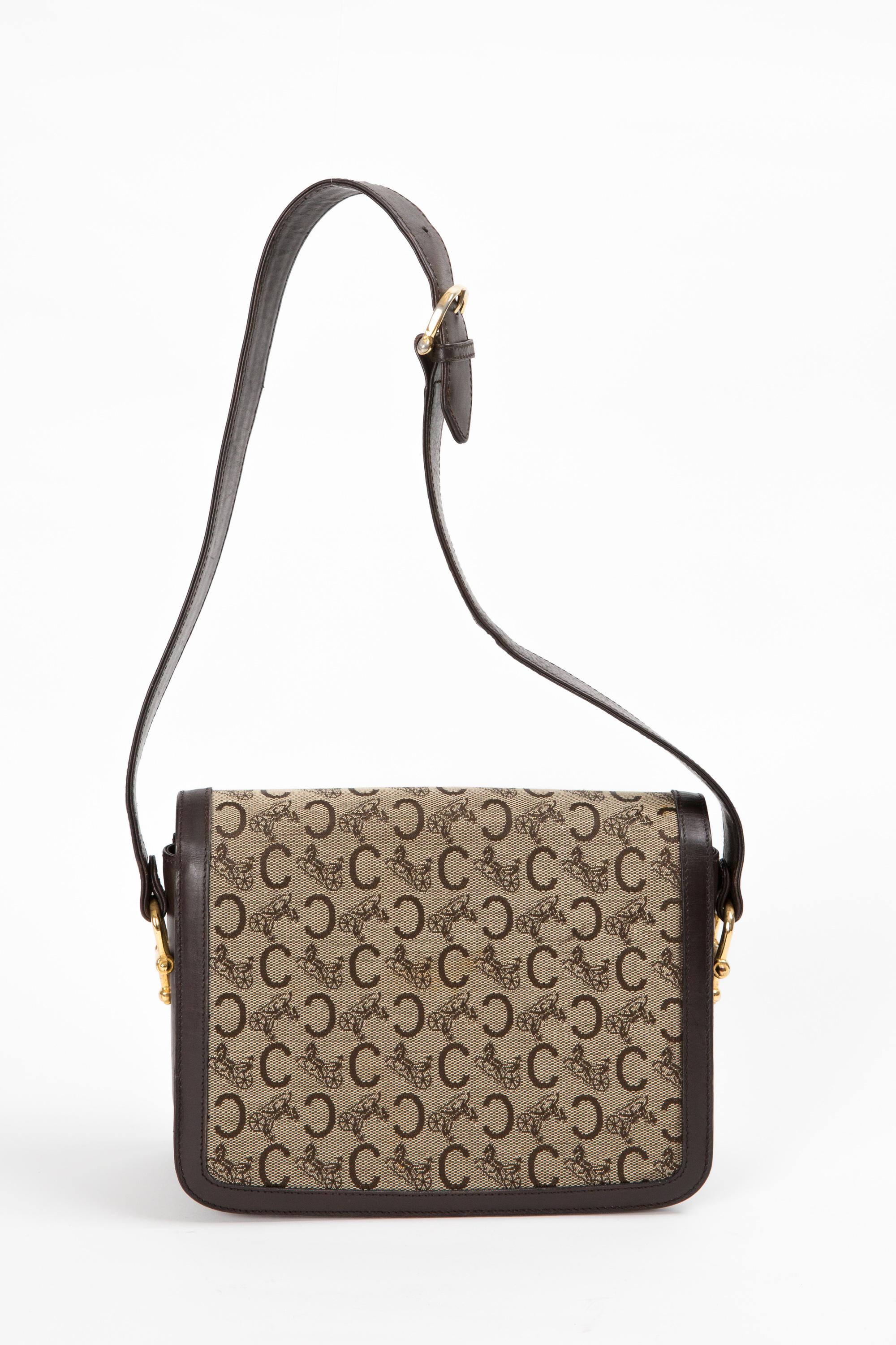 Celine  Bolso de piel Horsebit Marrón en venta