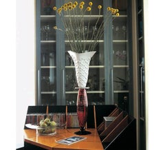 Vase "Celine I" aus weißem Porzellan mit Glasdetails von Borek Sipek für Driade