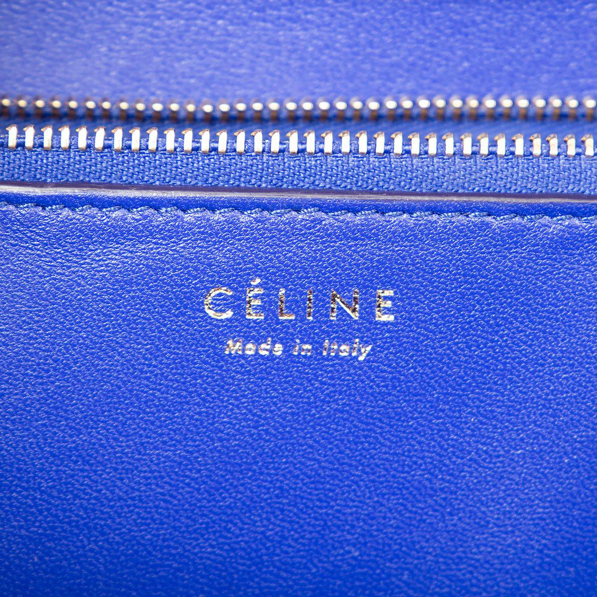 Blue CELINE Indigo blue PYTHON CLASSIC MEDIUM BOX Shoulder Bag For Sale