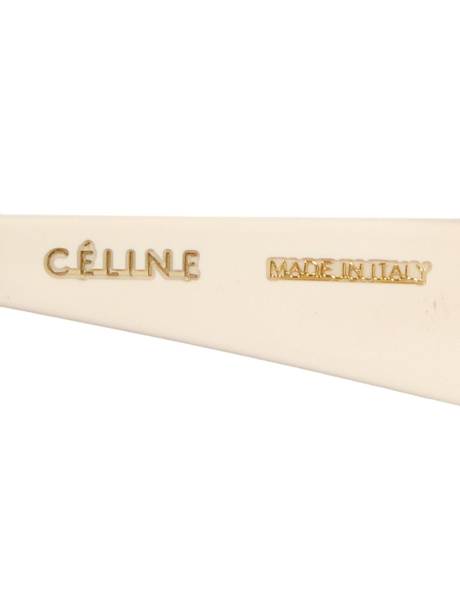 Celine Ivory Acetate Exaggerated Cat Eye Sunglasses For Sale At