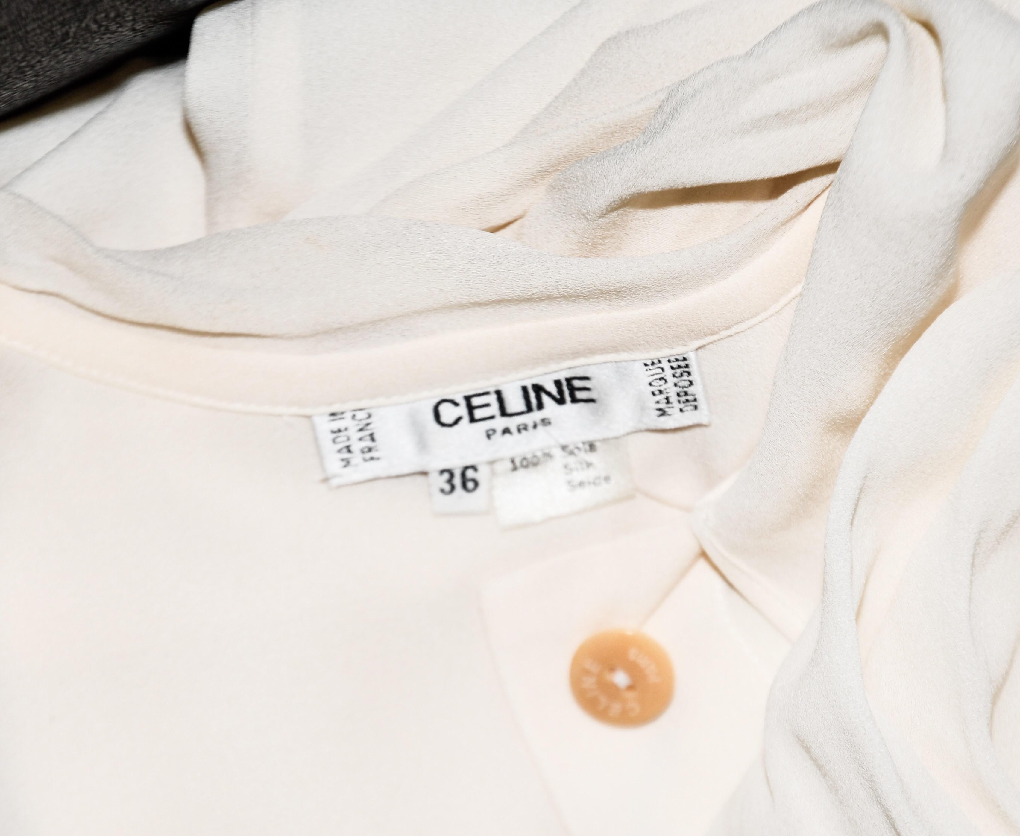 celine logo blouse