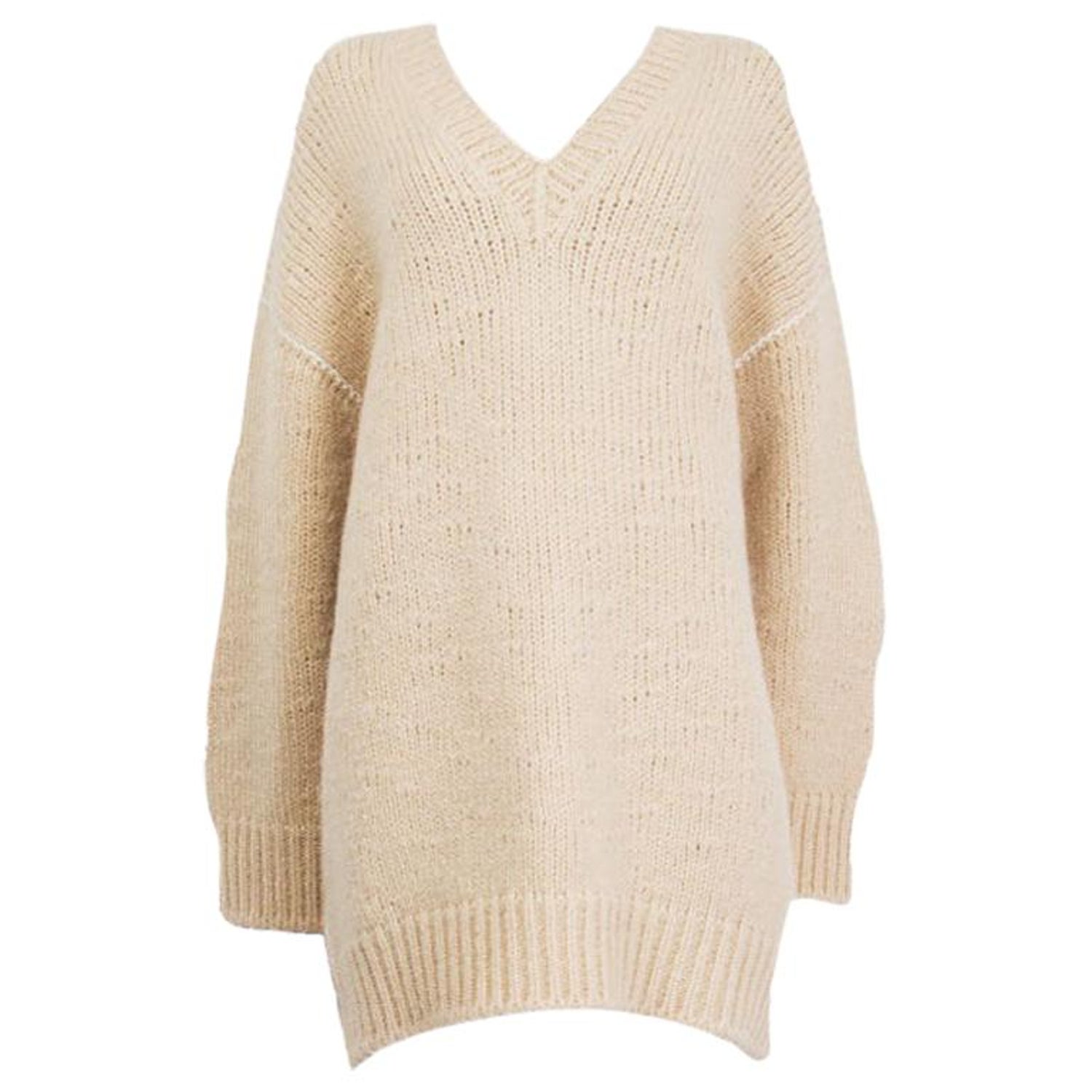 CELINE ivory mohair blend OVERSIZED CHUNKY KNIT Sweater S For Sale at  1stDibs