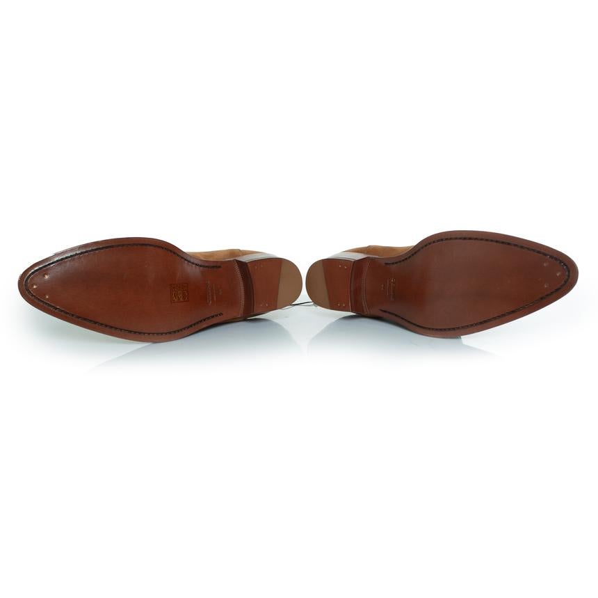 Celine, bottes à boucle en daim Jacno en cognac. L'article est neuf - non porté.

CONDITION : neuf - non porté

TAILLE : 44

DIMENSIONS DE LA SEMELLE INTÉRIEURE : 29 cm

MESURES DU TALON : 4,5 cm PLATEAU : 1 cm

Hauteur du manche : 16,5 cm Largeur
