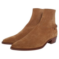 Celine, Jacno suede buckle boots in cognac