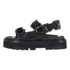 Celine Sandalen Billie aus Jacquard und Kalbsleder