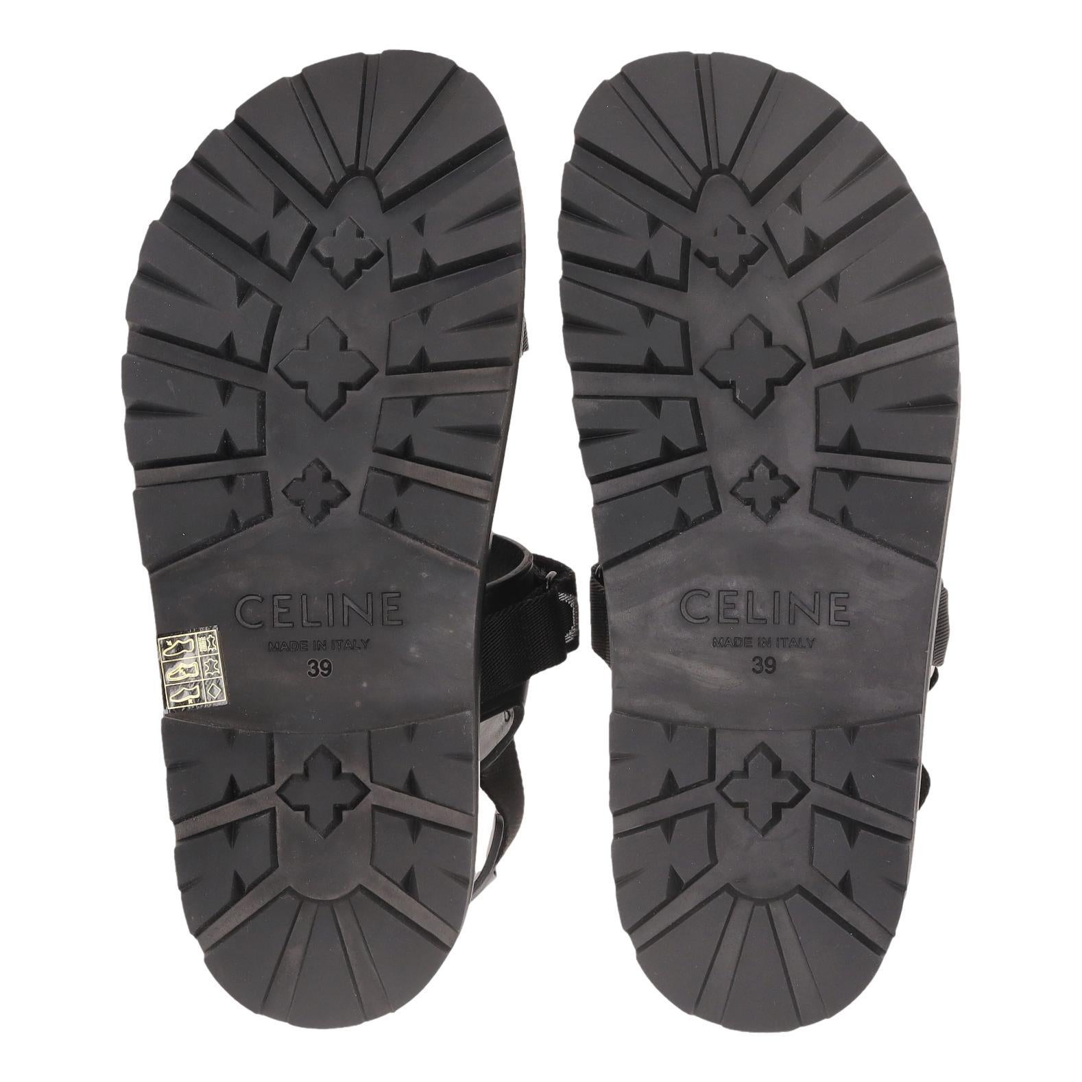 De las mujeres Sandalias Billie de jacquard y piel de becerro Celine en venta