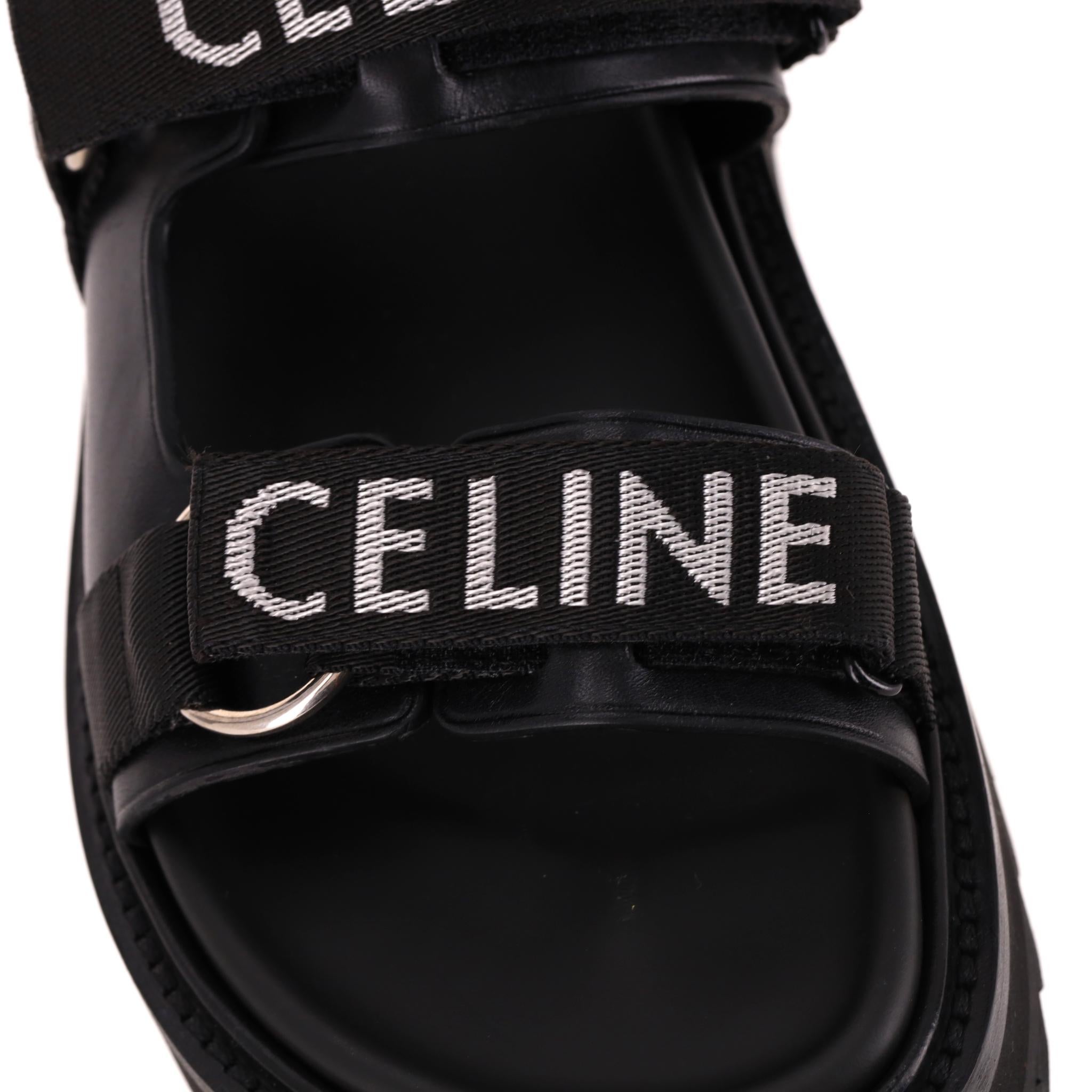 Sandalias Billie de jacquard y piel de becerro Celine en venta 1
