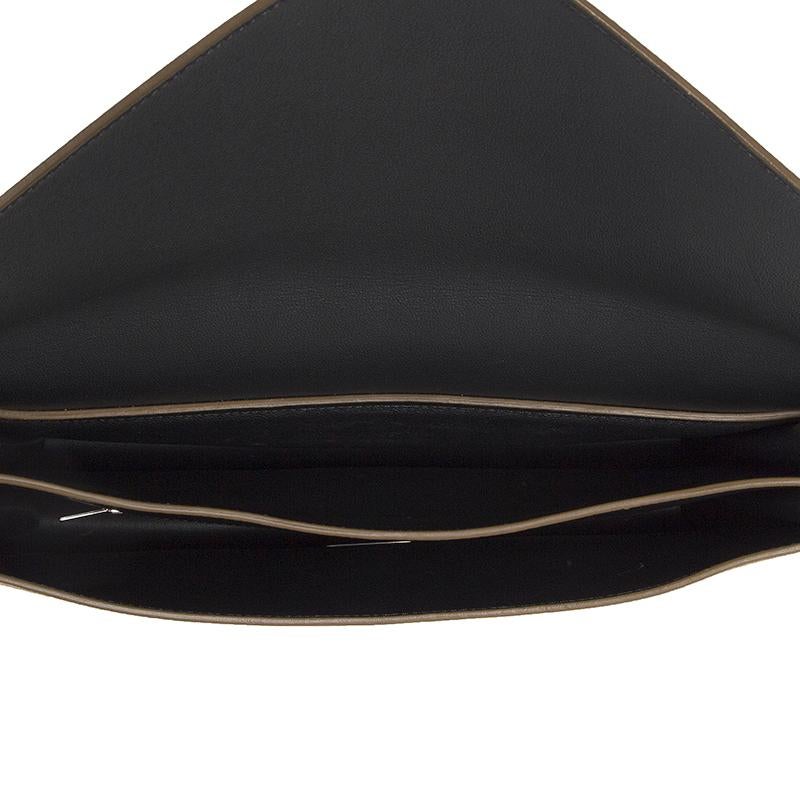 CELINE khaki black white leather & suede DIAMOND Shoulder Bag 1