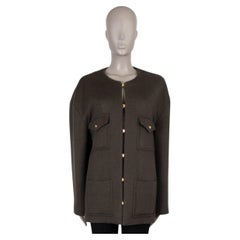 Celine kaki vert cashmere 2023 OVERSIZED DOUBLE FACE Jacket 40 M