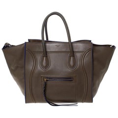 Celine Khaki Leather Medium Phantom Luggage Tote