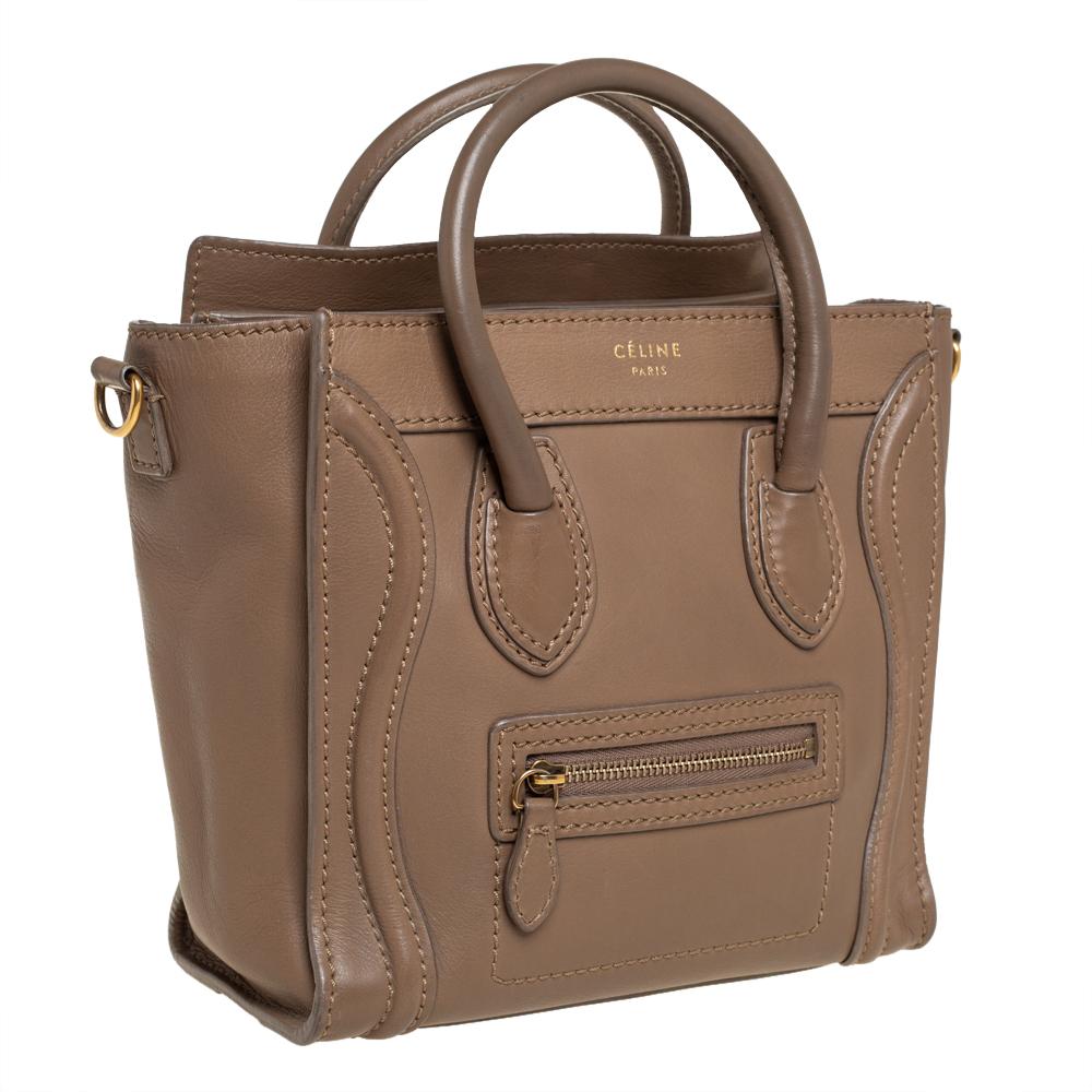 celine nano luggage khaki