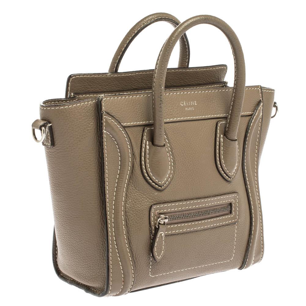 celine nano luggage khaki