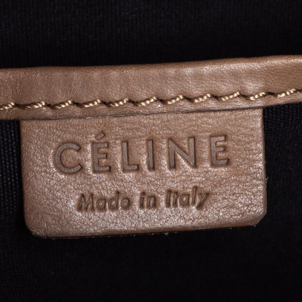 Celine Khaki Leather Nano Luggage Tote 1
