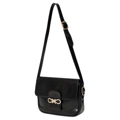 Vintage Celine Knot Box Black Shoulder Bag