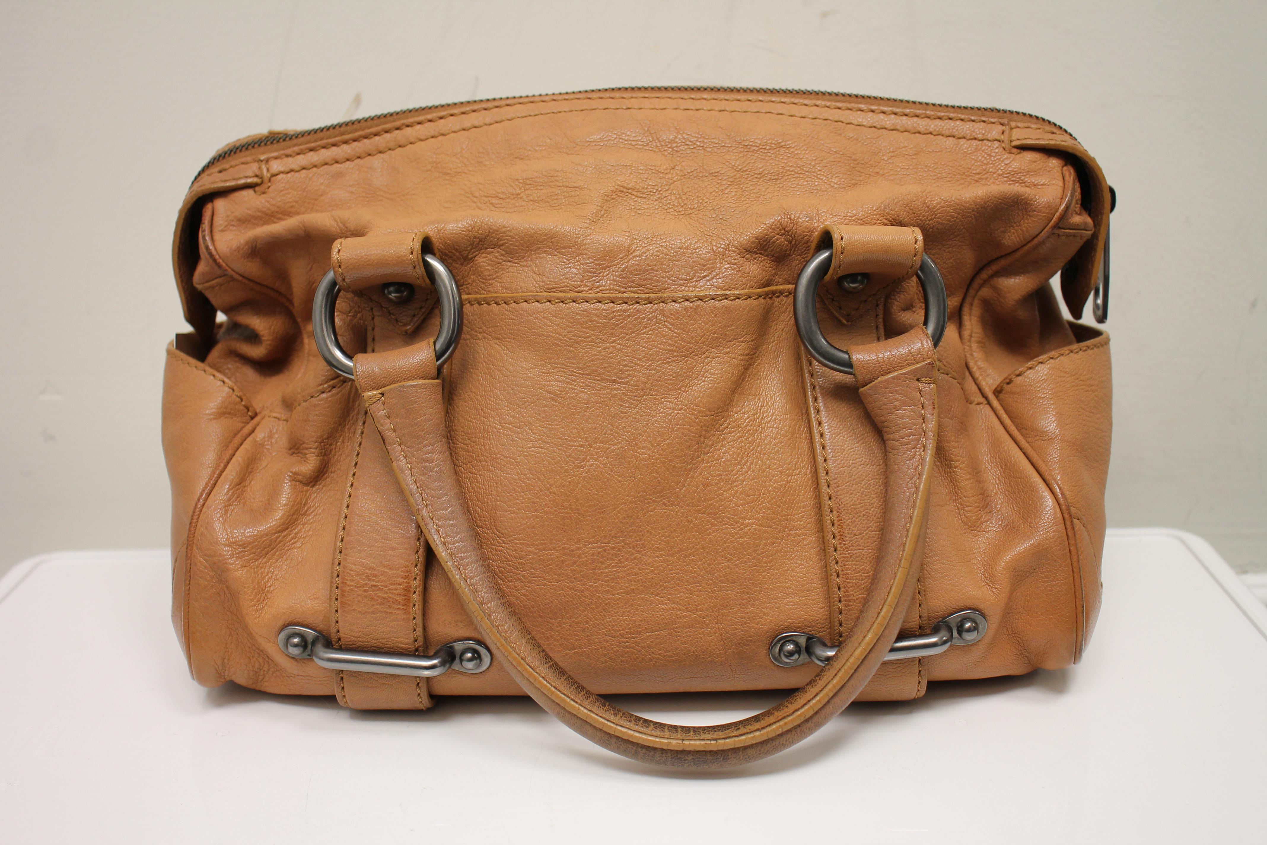 Brown Celine Leather Boogie Bag For Sale