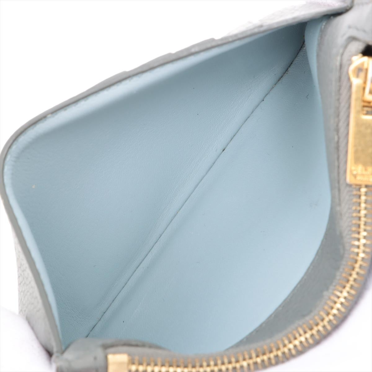Women's Celine Leather Coin Card Wallet Gray