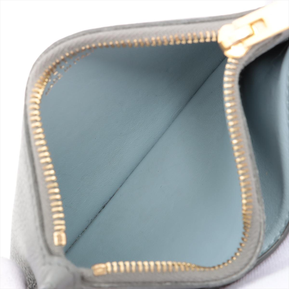 Celine Leather Coin Card Wallet Gray 1