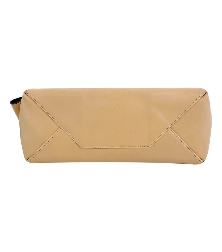 Women's Celine Leather Fold-Over Clutch Bag