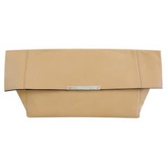 Celine Leather Fold-Over Clutch Bag