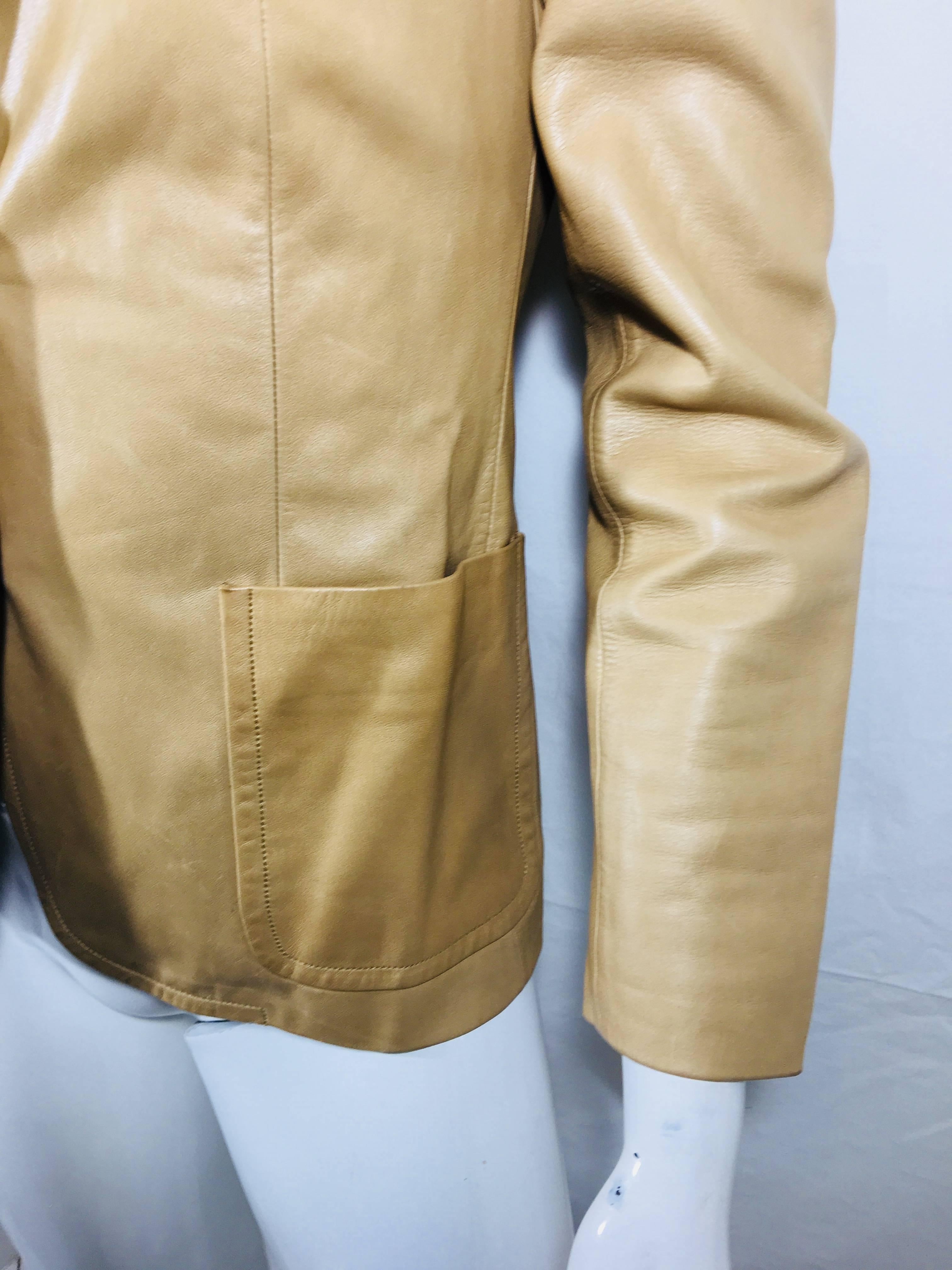 Celine Leather Jacket In Excellent Condition In Bridgehampton, NY