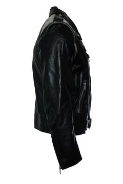 Celine, Giacca in pelle con rete metallica sulle spalle