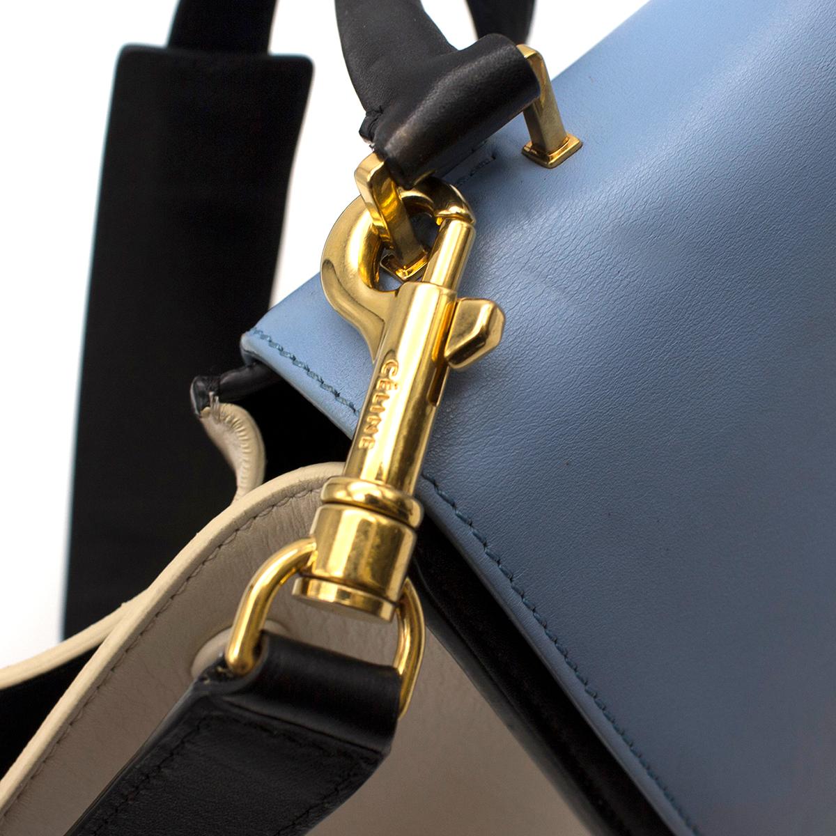 Celine Leather Tri-colour Trapeze Top handle Bag	 1