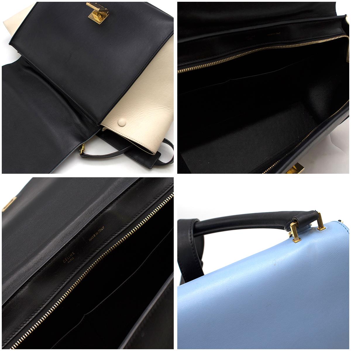 Celine Leather Tri-colour Trapeze Top handle Bag	 3