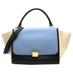 Celine Leather Tri-colour Trapeze Top handle Bag