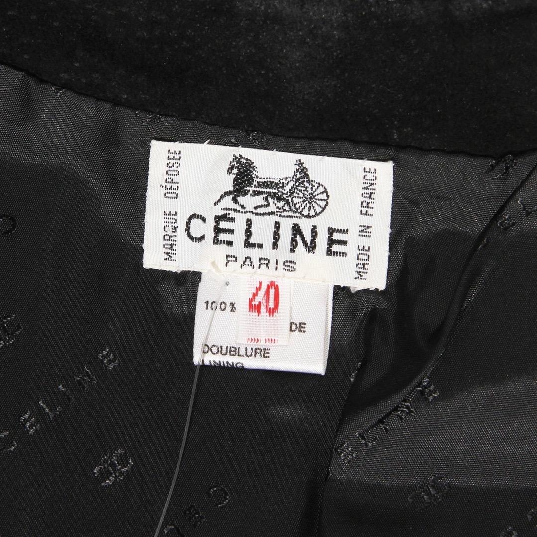 Black Celine Leather Vest (Circa 1970’s)