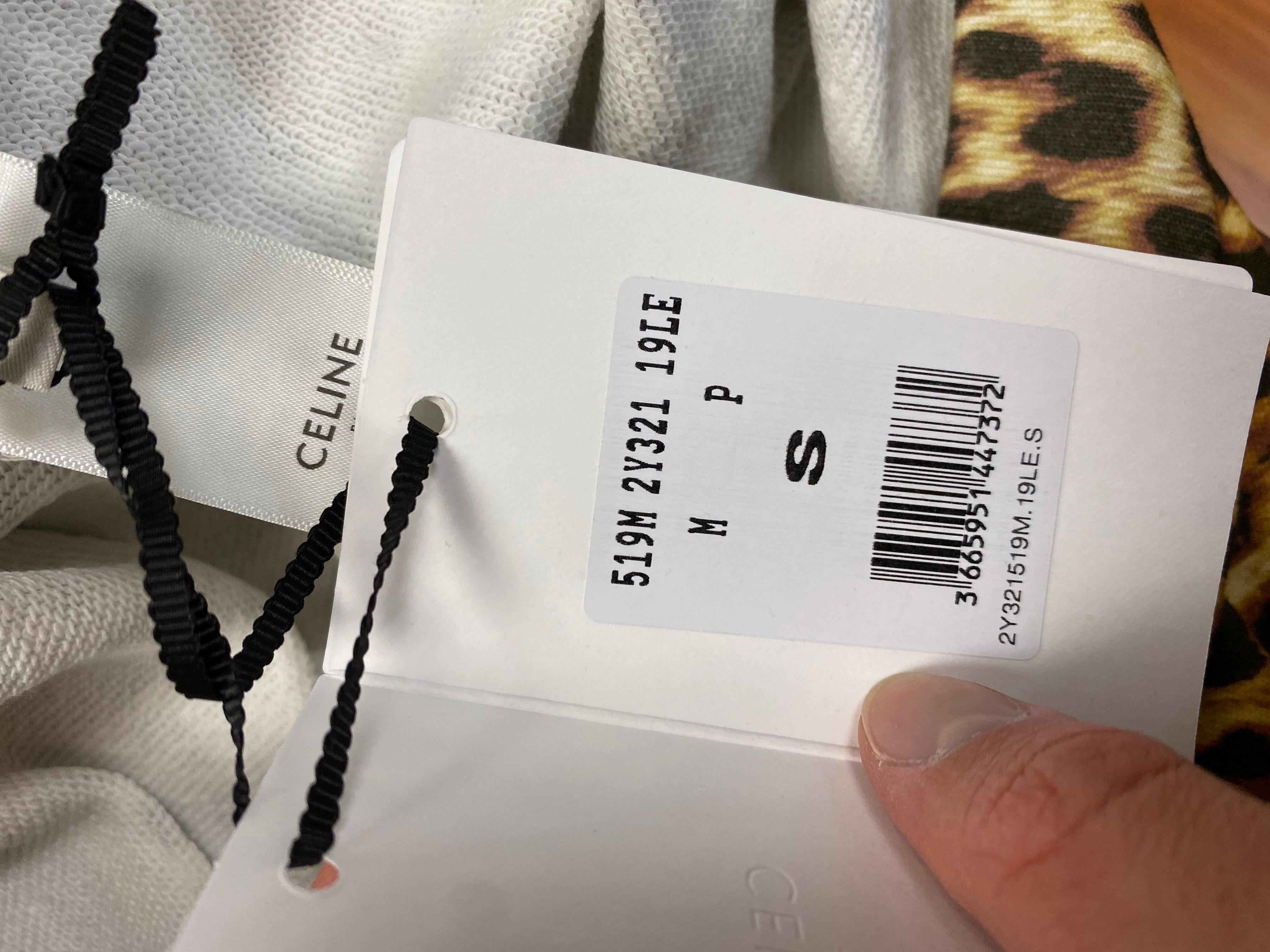 Celine - Pull à capuche avec logo imprimé léopard, taille S Pour hommes en vente