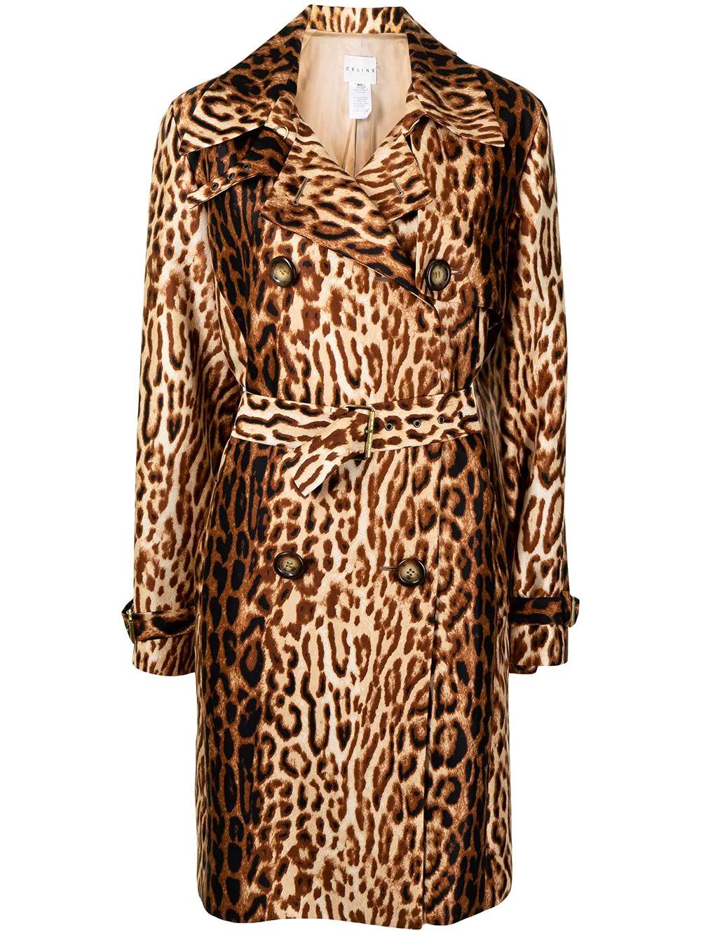 Trench-coat imprimé léopard Céline Excellent état à London, GB