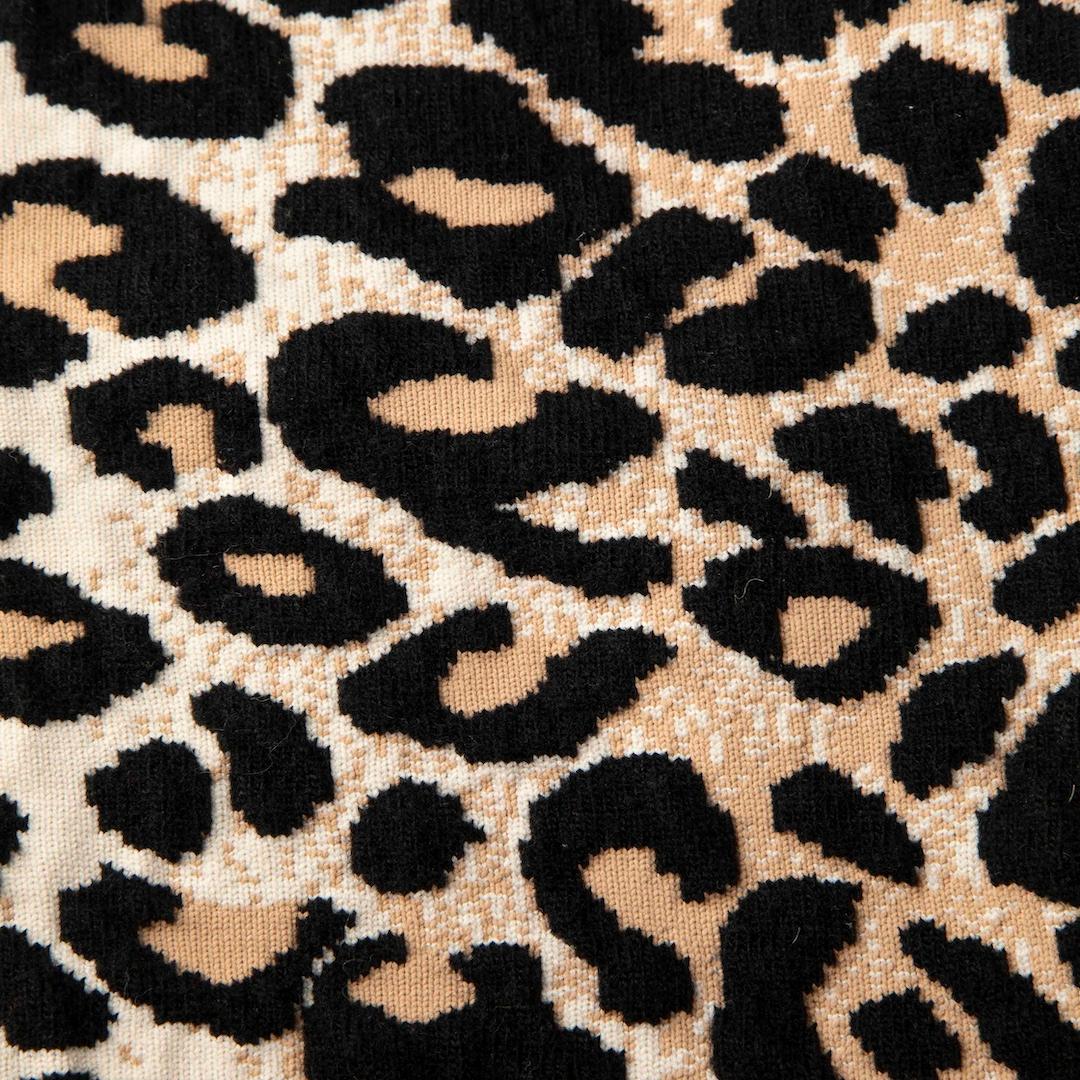 Céline Leopard Print Wool Jumper Size S In Good Condition In London, GB