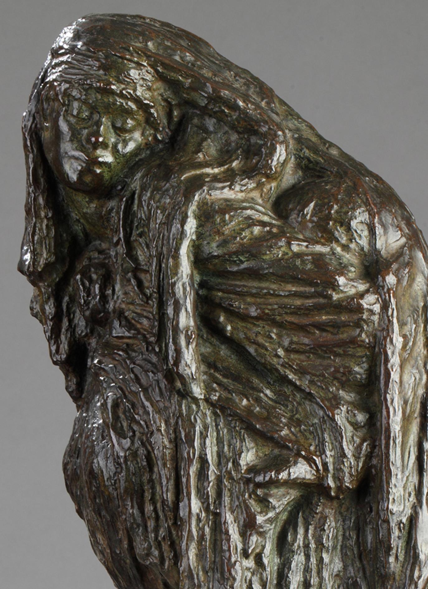 Beduinenmutter mit Kind (Französische Schule), Sculpture, von Céline Lepage