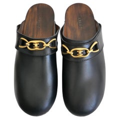 Celine Les Bois Clogs Black