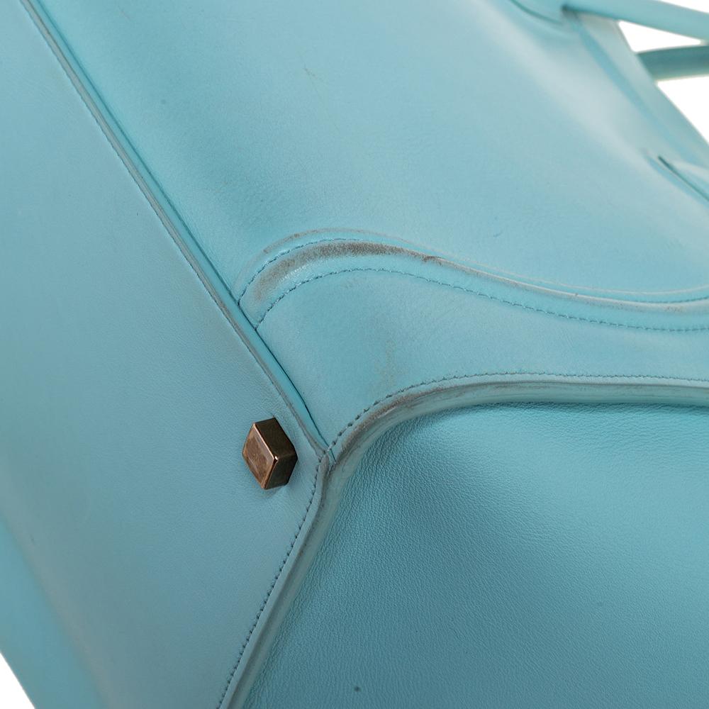 Celine Light Blue Leather Medium Phantom Luggage Tote 10