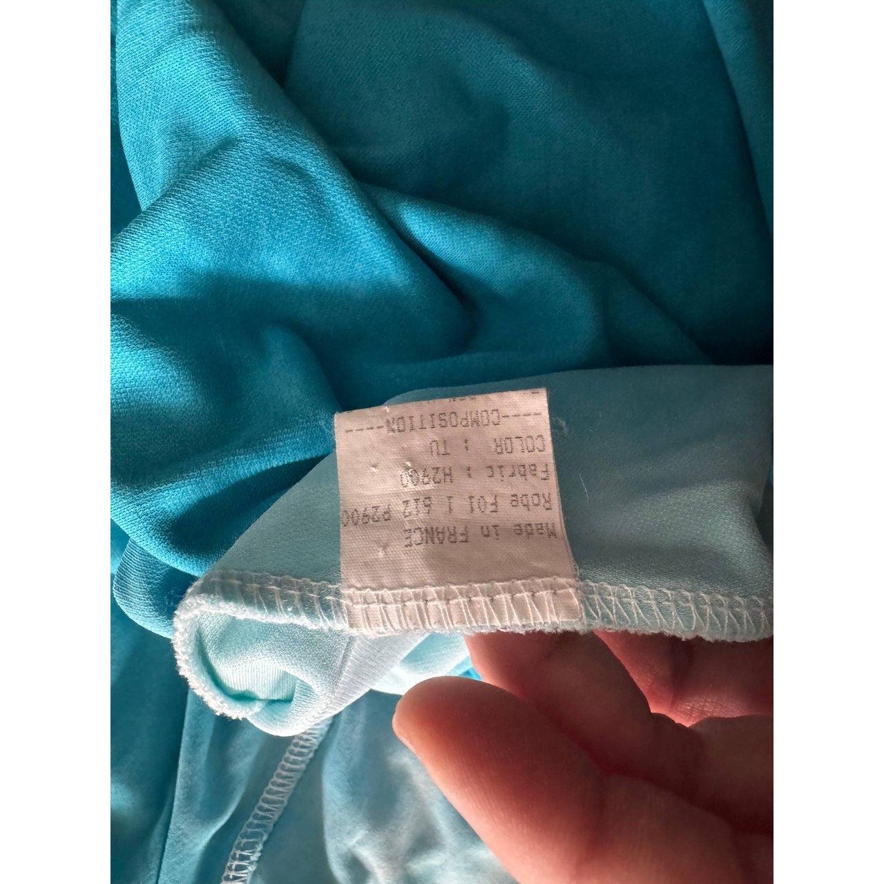 Robe à bretelles en rayonne bleu ciel de Celine - Taille 36/S Pour femmes en vente
