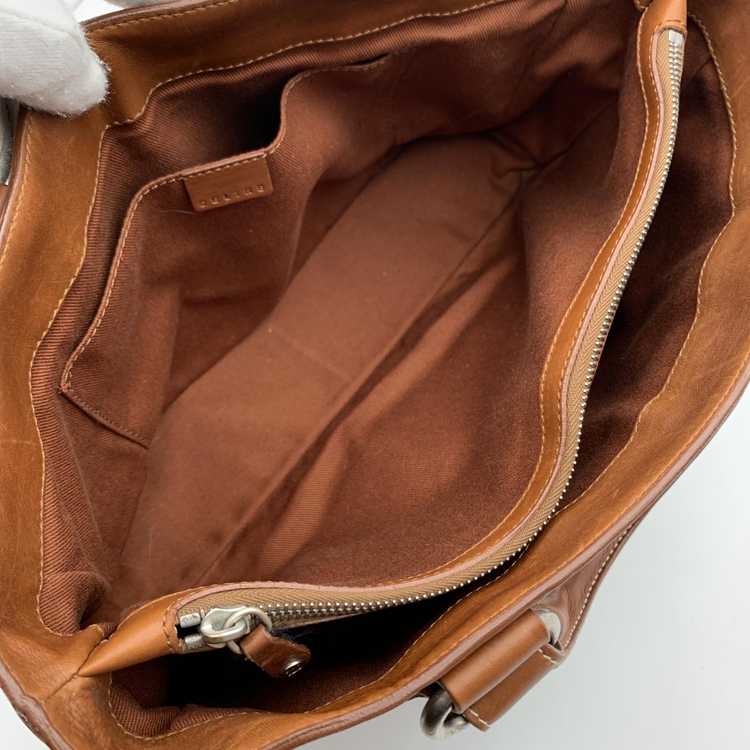 Celine Light Brown Leather Boogie Bag Satchel Tote Handbag 1