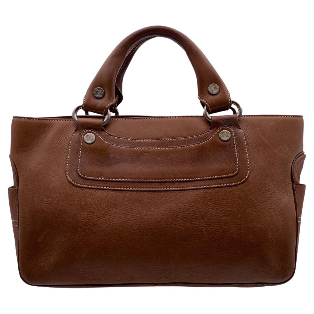 Celine Light Brown Leather Boogie Bag Satchel Tote Handbag