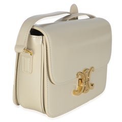 Celine Light Stone Shiny Calfskin Classique Triomphe Bag