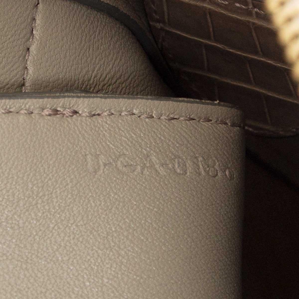 CELINE light taupe CROCODILE MINI BELT Borsa a tracolla 1