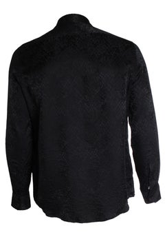 Celine, Lizard printed shirt in black