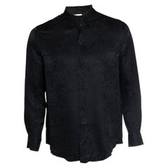 Celine, Lizard printed shirt in black