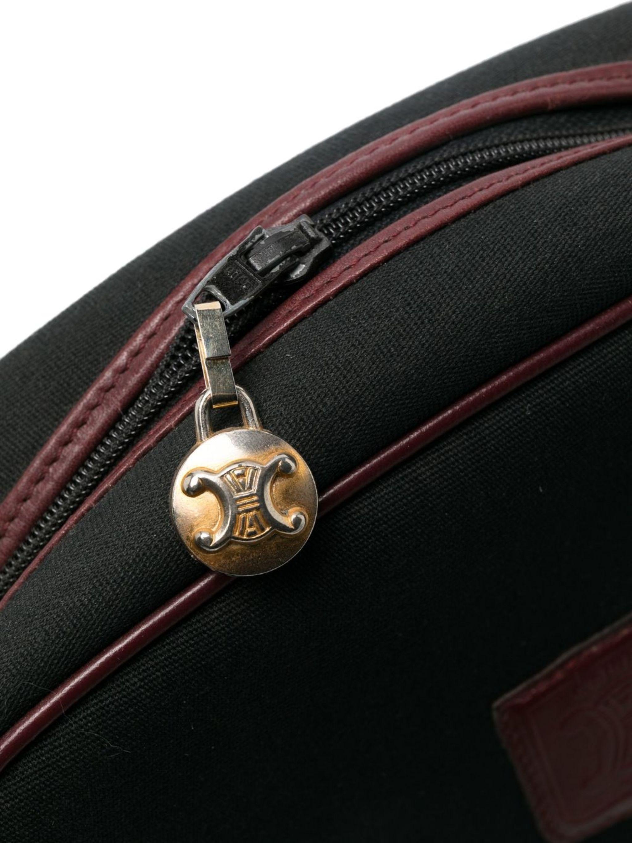Celine Logo Black Cotton Camera Bag For Sale 1