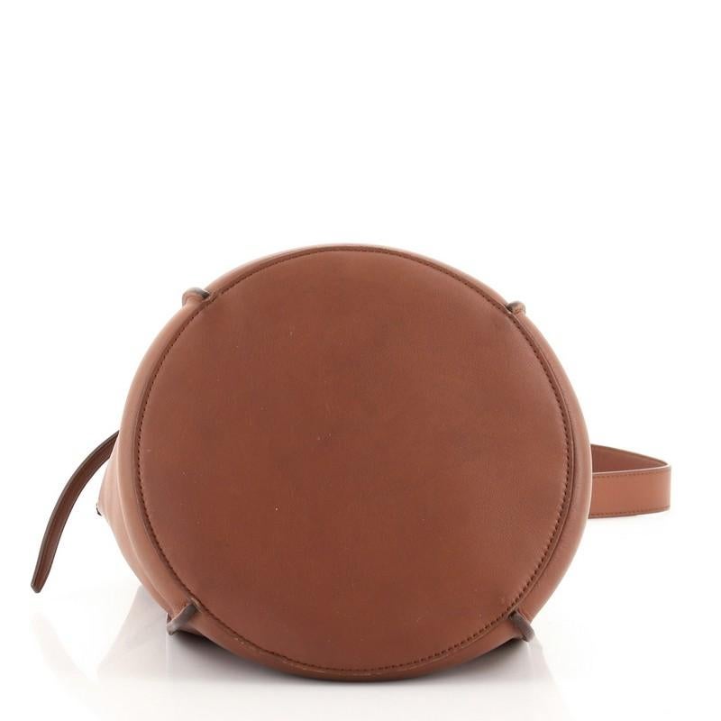 Celine Langer Riemen Große Tasche Eimer Leder (Braun)