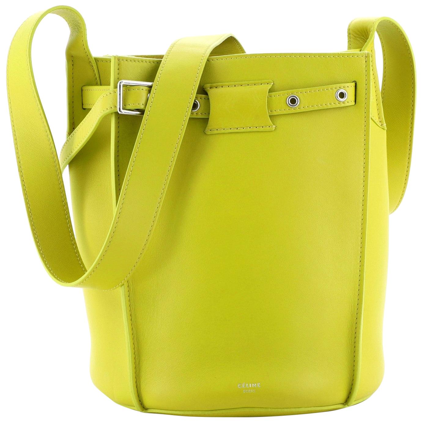 Celine Long Strap Big Bag Bucket Leather