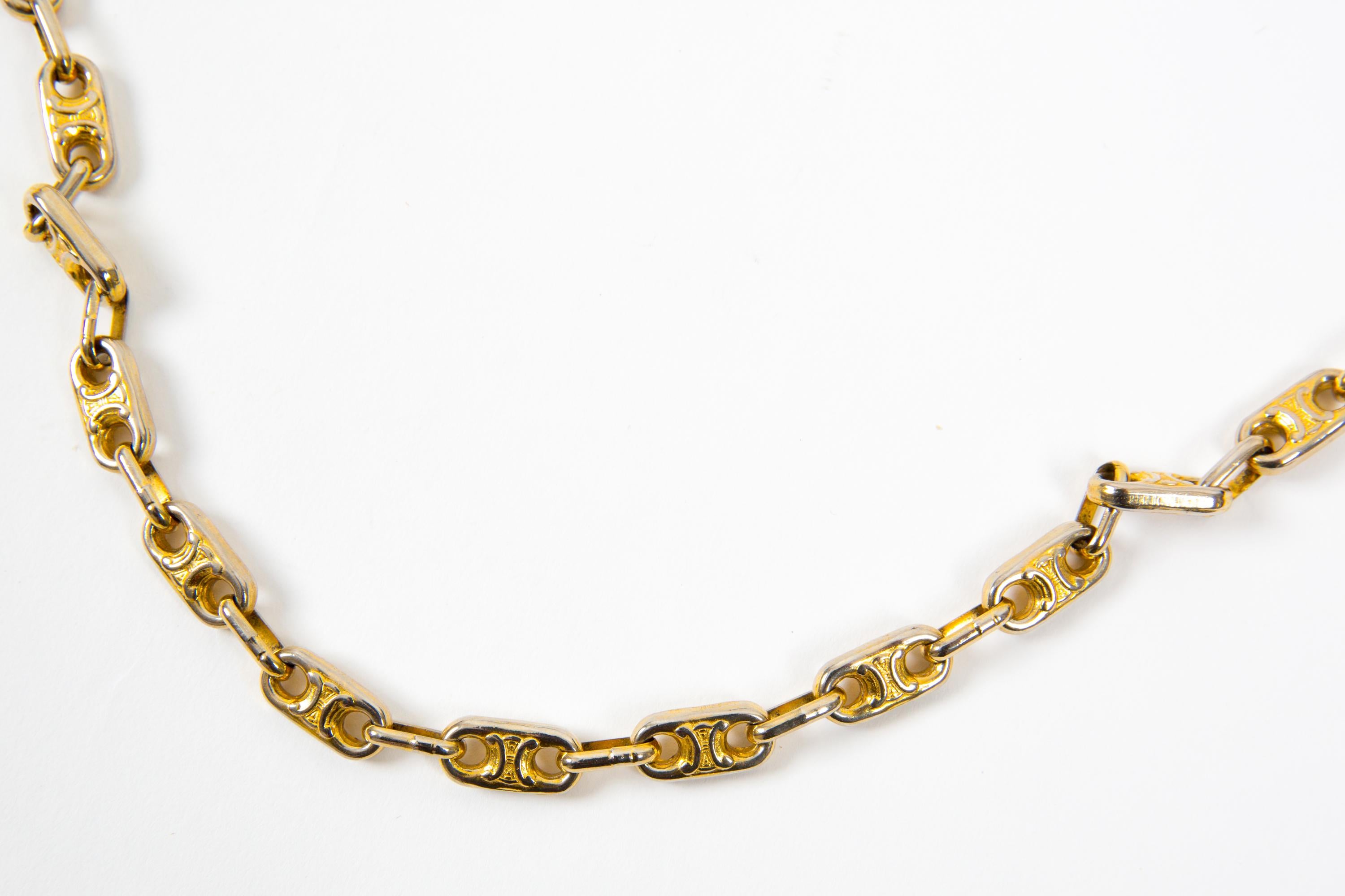 Collana lunga a catena Triomphe in oro Celine In condizioni buone in vendita a Paris, FR