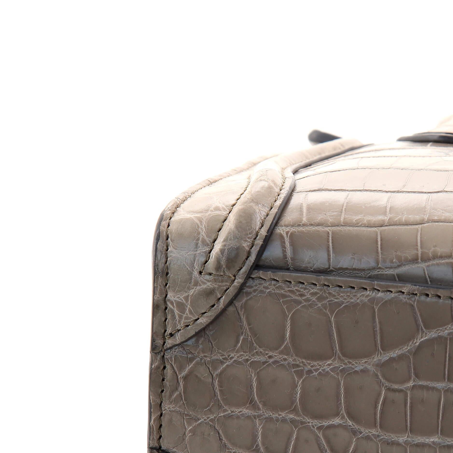 Celine Luggage Bag Crocodile Nano In Good Condition In NY, NY