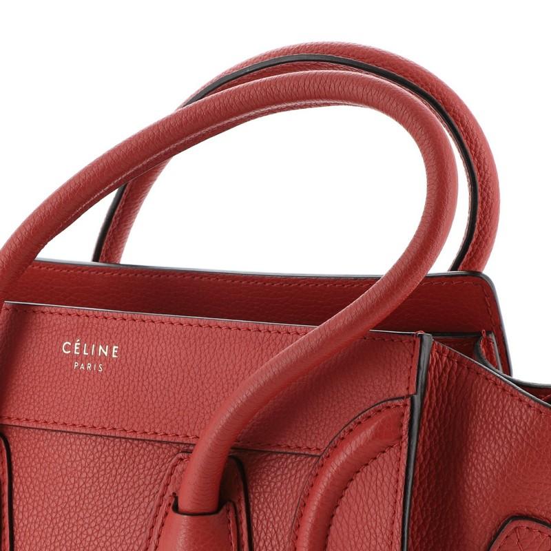 Celine Luggage Bag Grainy Leather Micro  1