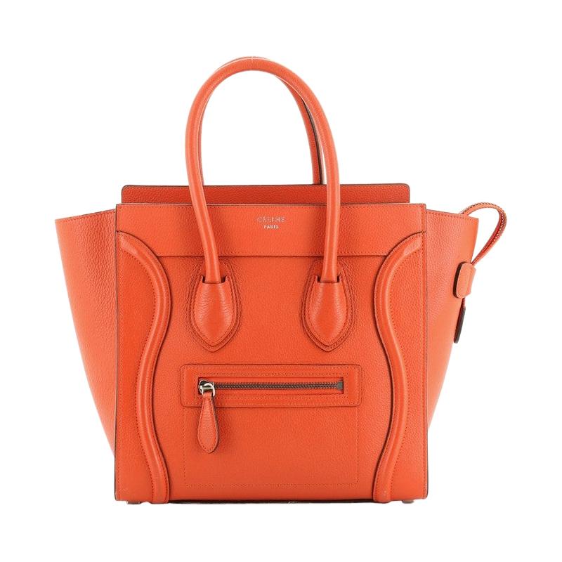 Celine Luggage Bag Grainy Leather Micro
